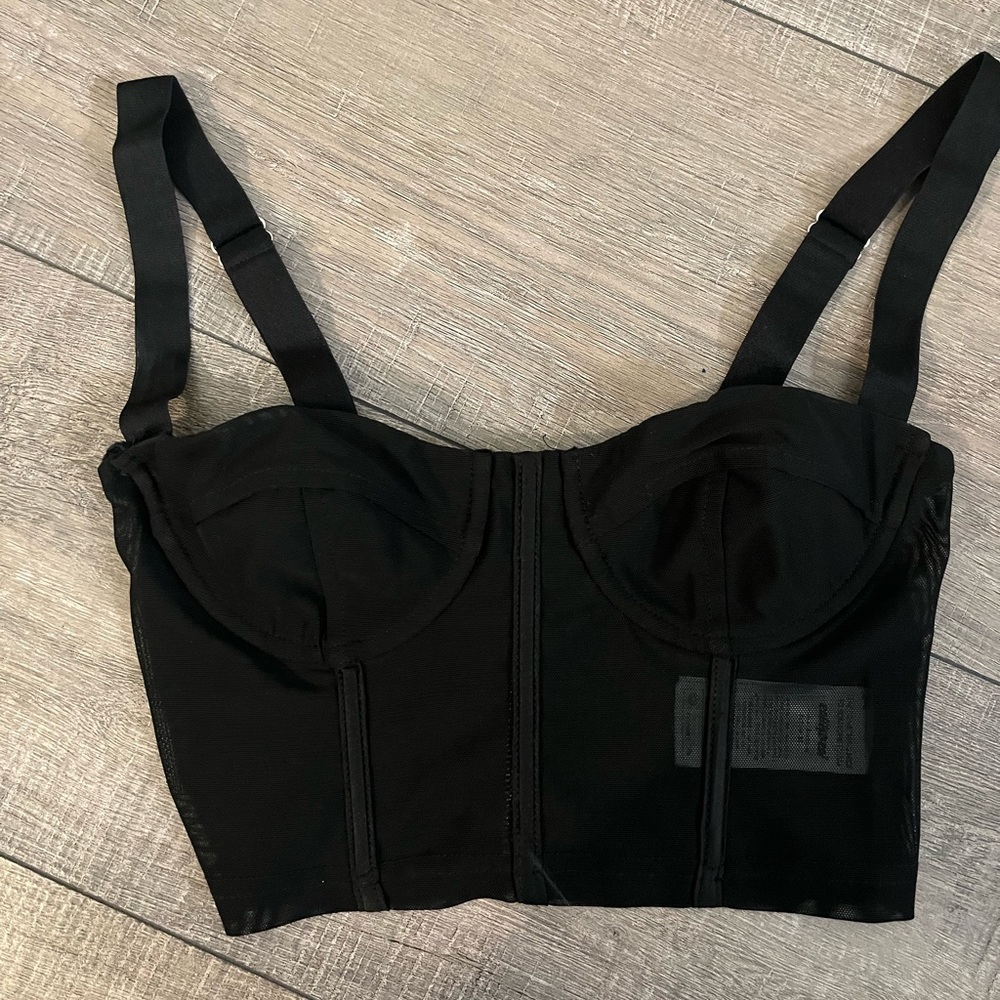 edikted black bustier / corset top
